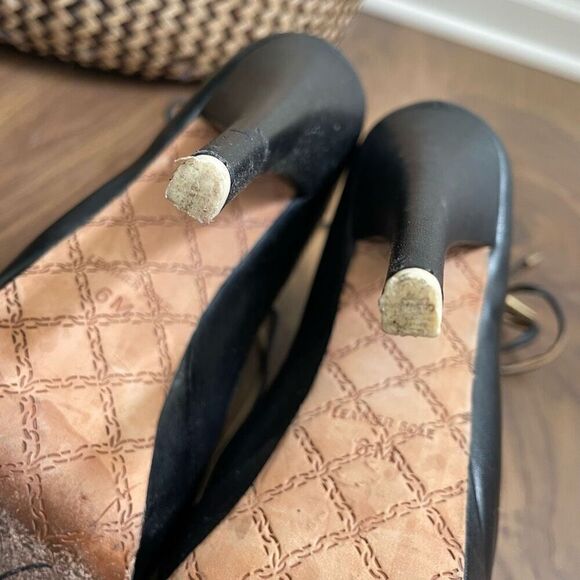 L.A.M.B. Gwen Stefani Hoku Stiletto Bootie Lace Up Black Leather 6 - Picture 9 of 9